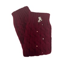 Ice Skating Leg Warmers by Brilliance Melrose - Burgundy