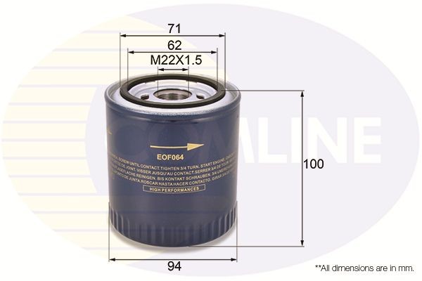 Oil Filter Fits Chrysler 300C Dodge Ford Jeep Mazda MPV MG Rover COMLINE EOF064