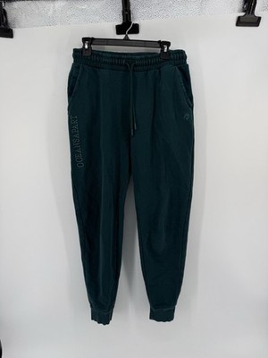 Oceans apart teal sweatpants large spellout on leg Magnetic Pocket Wash Wear