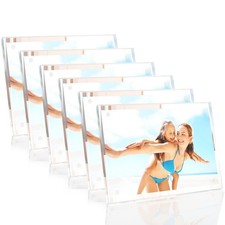Picture Frames, 6 Pack 4x6 inch Acrylic Picture Frame Clear 4 x 6 Photo Frame...