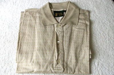 Men's  ''Bobby Jones Tan & White Golf Shirt''  XL / Brand New