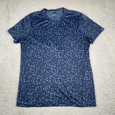 Ten Thousand The Lightweight Shirt Mens Medium Blue Polka Dot Short Sleeve