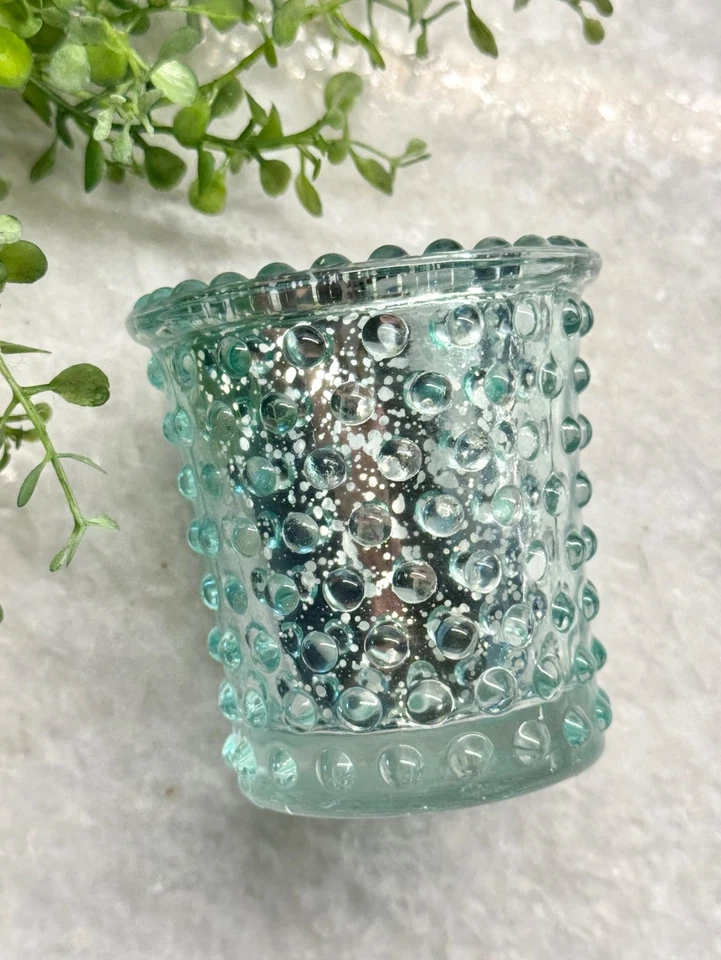Новый ледяной сине-зеленый ртутный стеклянный подсвечник в стиле хобгилей 3 дюйма - Изображение 4 из 4