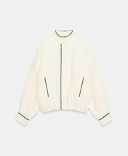 Zara CONTRASTING TRIM BOMBER JACKET size M ref 9198/651