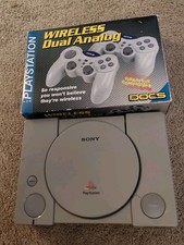 Sony PlayStation 1 PS1 Original Console System-Tested Wireless Controllers