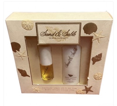Sand & Sable Coty Set Cologne Spray .375 Body Lotion 2 Oz NEW
