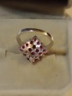 EARTH MINED GEM TESTED HEATED 16 PINKISH RED RUBIES 925 SILVER RING SIZE 6.5 — photo 2