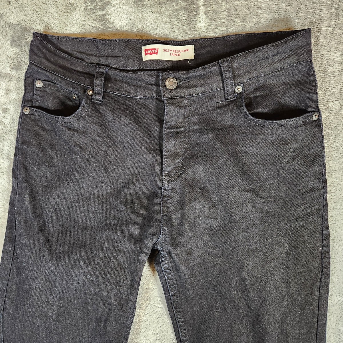 Levi's 502 Jeans Boy's 20 Regular 32X32 (Tag 30X32) Black