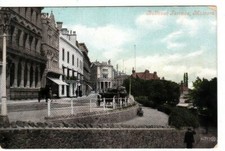 MALVERN -  BELLEVUE TERRACE COLOUR  POSTCARD  (1906)