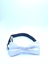  125 Ryan Seacrest Mens Solid Suit White Bowtie Dress Classic Adjustable Bow Tie