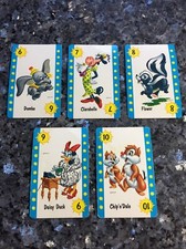 Vintage Walt Disney's Disneyland Card Game by Whitman - 5 Cards Blue