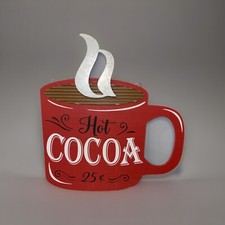 Christmas Hot Cocoa Sign 17.5 Inches By 15.75 In Holiday Bakery Kitchen Decor