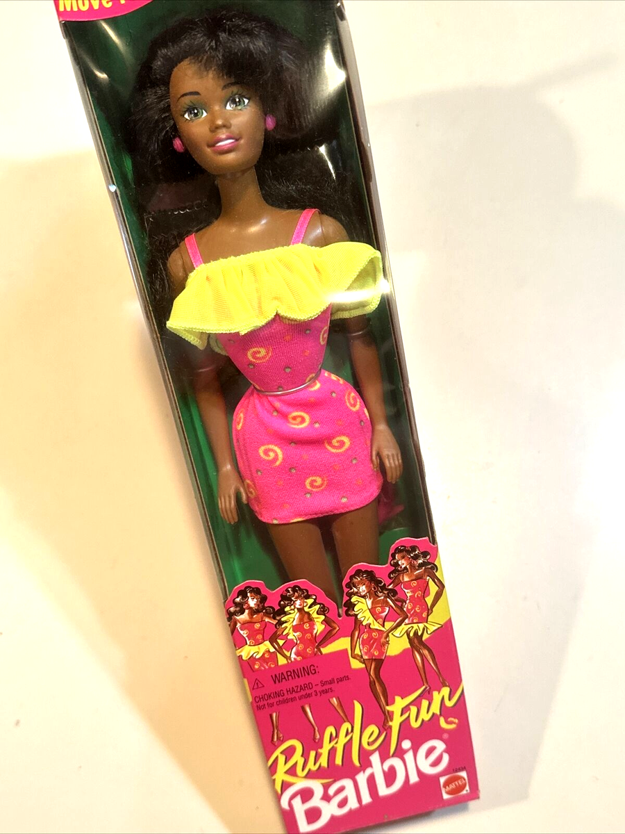 African-American Ruffle Fun Barbie Doll 12434 Mattel 1994