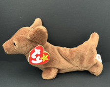 TY ORIGINAL BEANIE BABY WEENIE DACHSHUND NMWT PROT TAG CASE ERRORS  BB835