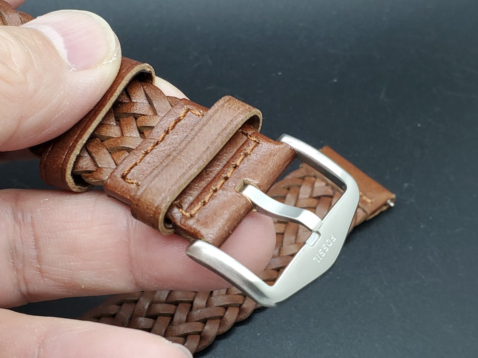 original FOSSIL 22 MM leather watch band eBay