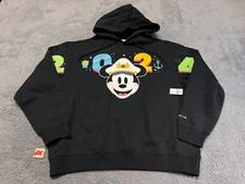 NEW Disney Cruise Line Hoodie Adult Large Black Captain Mickey Mouse 2024 Anchor