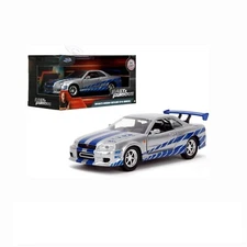  Fast & Furious 1:32 Brian's Nissan Skyline GT-R R34 Die-cast Car Silve