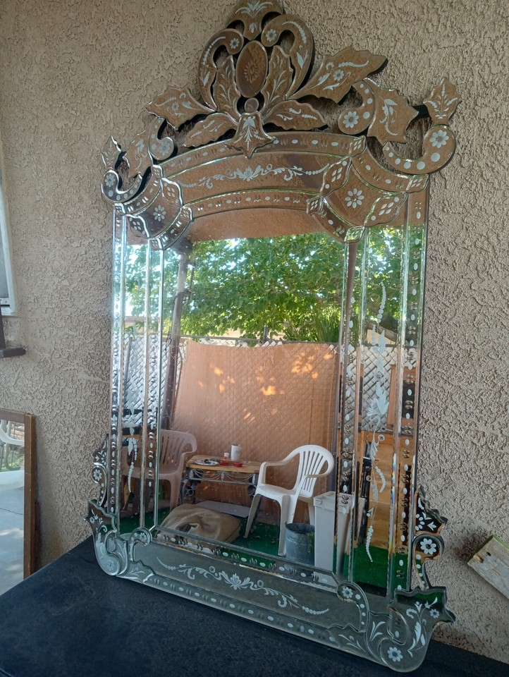 antique large wall mirror vintage | eBay