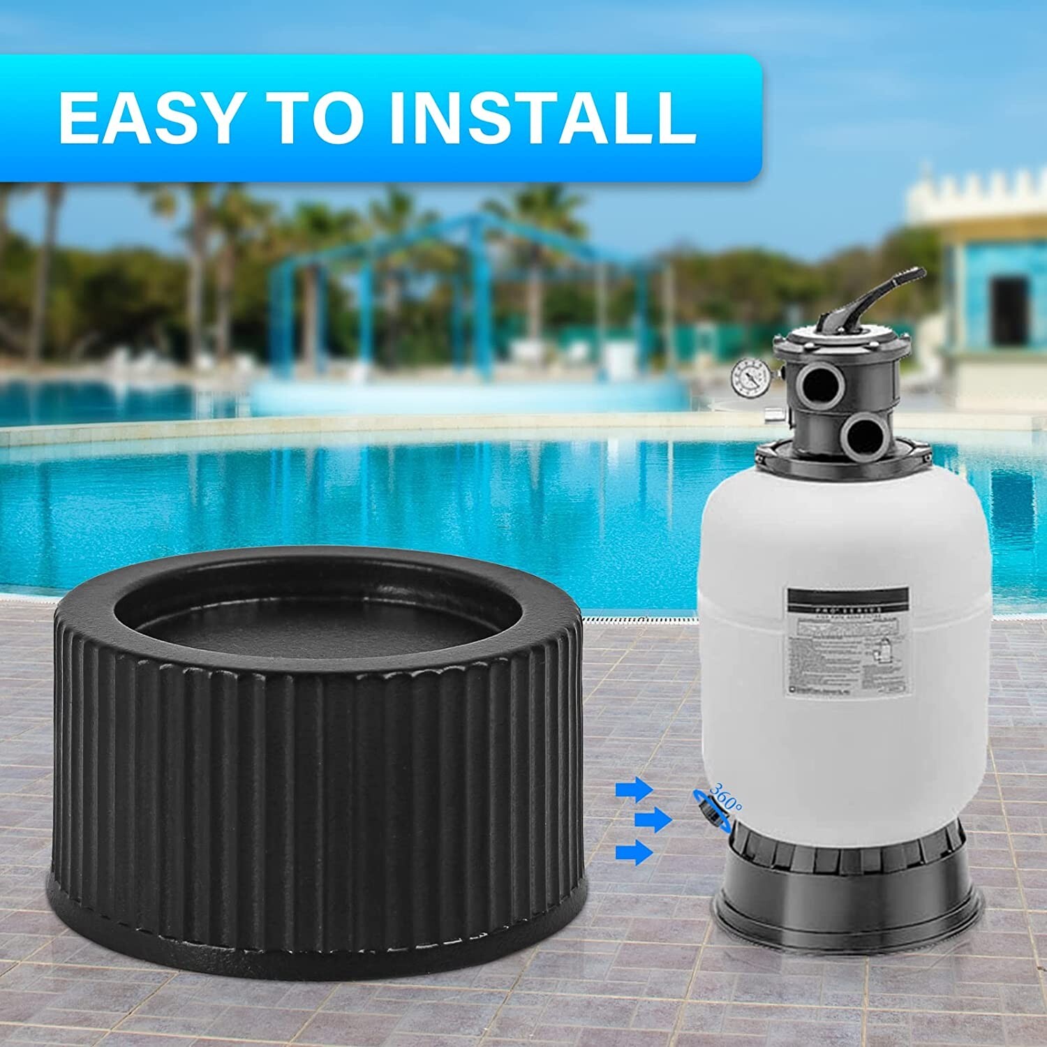 SX180HG Pool Sand Filter Drain Cap and Gasket for Hayward Pro Series