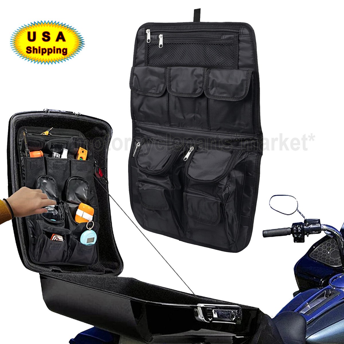 Borsa per moto Tour Pack Organizer per Touring Model Street Glide Electra Glide Road Glide Road King Tour Pack Liner Storage Bag