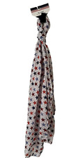 July 4th Stars SCARF Patriotic 4th of July Labor Day 13.8" X 63" Red White Blue
