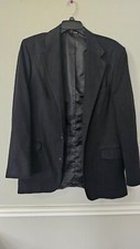 Norm Thompson Men s Blazer Size 42XL Black Faux Suede Business Sports Coat Vtg