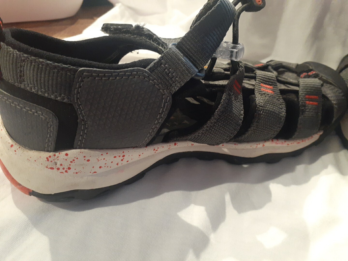 Sandali Keen Ragazzo Youth 3 Grigio Nero Rosso Ottime Condizioni