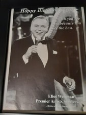 Frank Sinatra 80th Birthday Rare Original Premier Artists Promo Poster Ad Framed