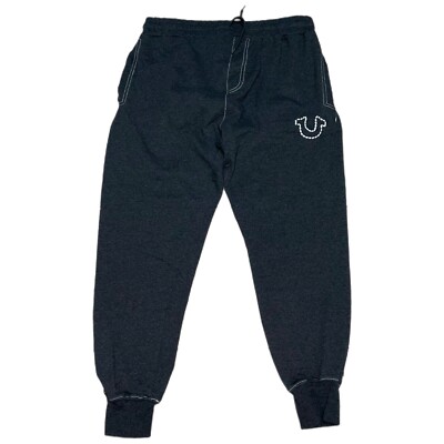True Religion Black Sweatpants Loungewear Joggers Size L