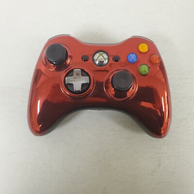 Official Microsoft Xbox 360 Red Chrome Wireless Controller 1403 OEM gamepad