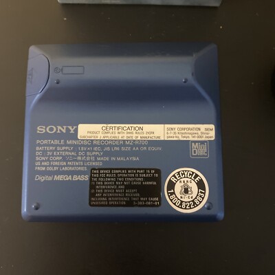 Sony Walkman MZ R700 – Gris – Avec Accessoires Et Boîte D’origine
