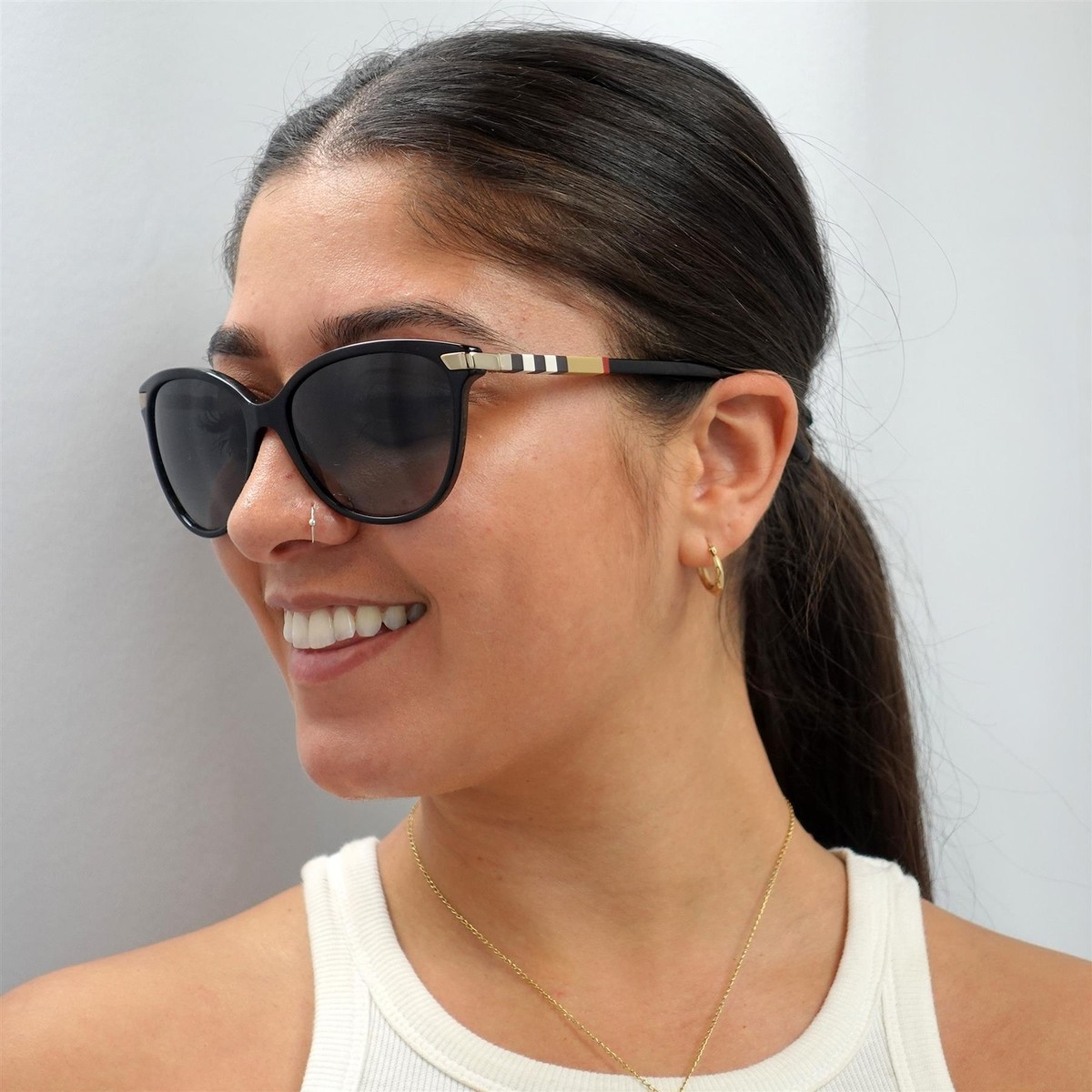 BURBERRY キャットアイフレムサンクラス BE42163001T3 3001T3 Burberry Sunglasses BE4216 3001T3 Black Grey Gradient