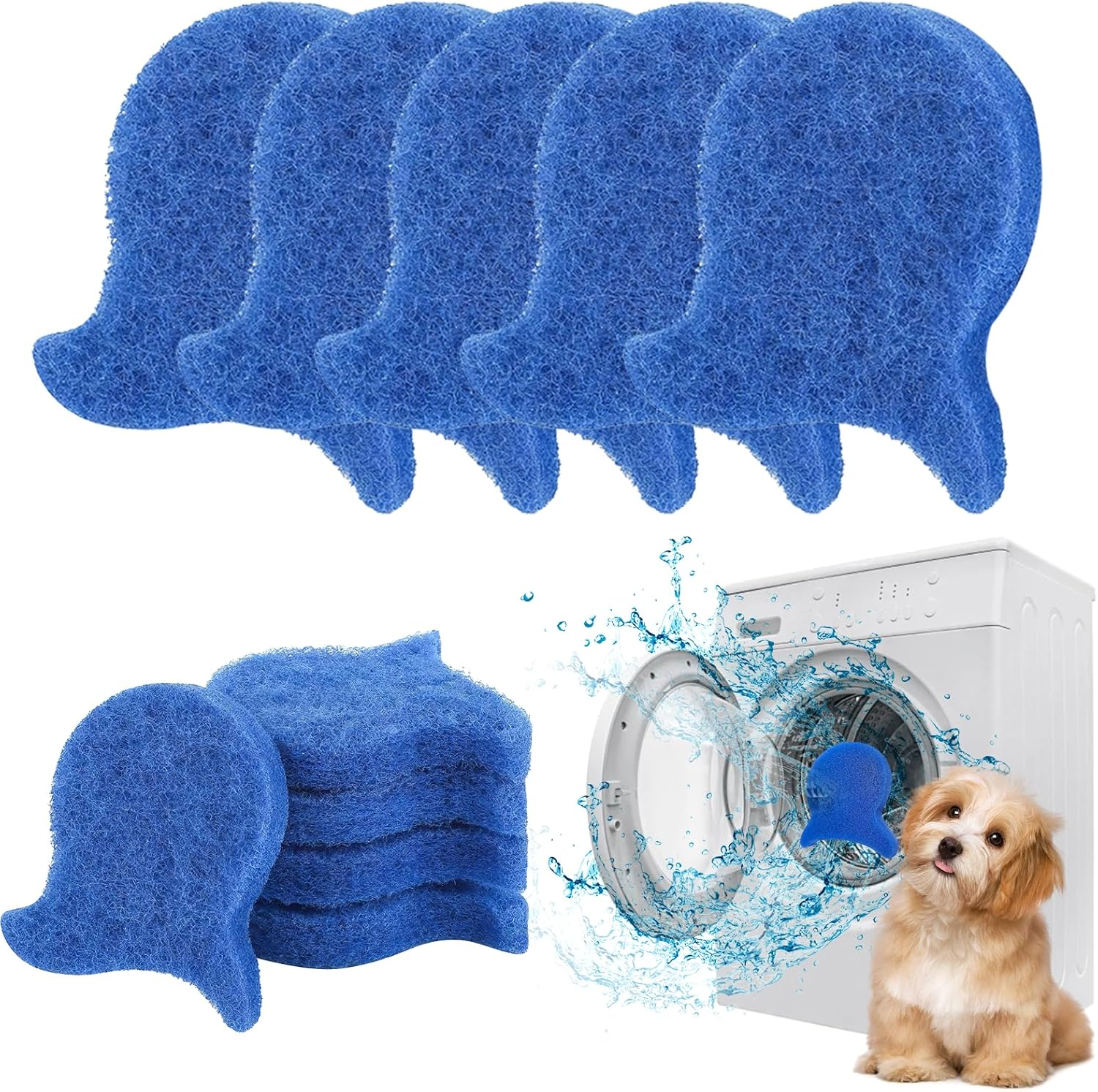 10 Pcs Pet Hair Remover for Laundry, Dog Hair Removal Tool, Lint Fur Catcher for