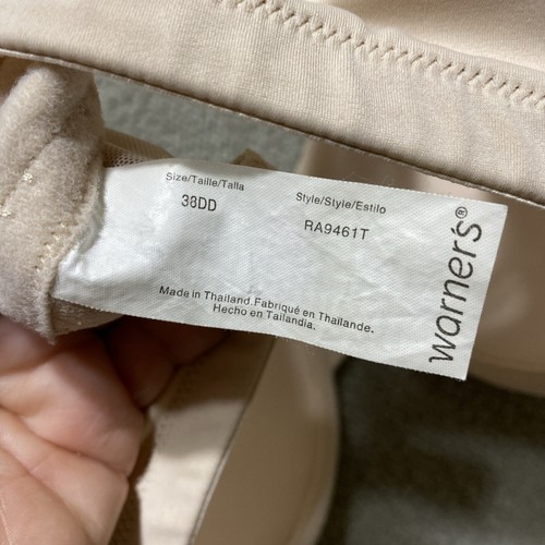 Warners Nursing Bra 38DD Beige Tan Underwire Soft Back Close Front Release - Picture 10 of 13