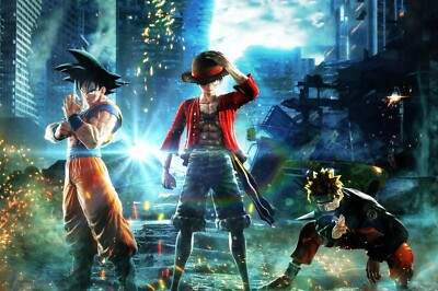 Jump Force Game Poster Art Luffy Naruto Goku DBZ NEW USA