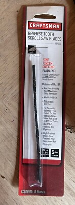 #ad Craftsman 927156 Reverse Tooth Scroll Saw Blades 12 Blades 5quot; Length $12.00