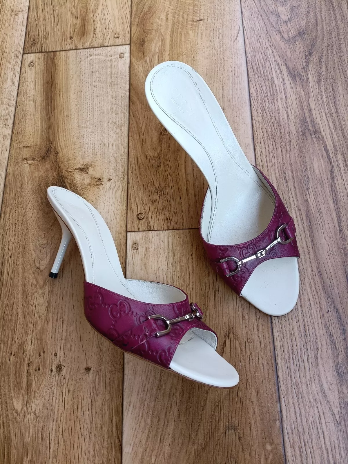 Sandales GUCCI GUCCISSIMA CUIR MARRON HORSEBIT POINTURE 39,5 EU, 9 US, 7,5 UK