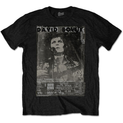 David Bowie 1972 Tour Ziggy Stardust Rock Official Tee T-Shirt Mens Unisex