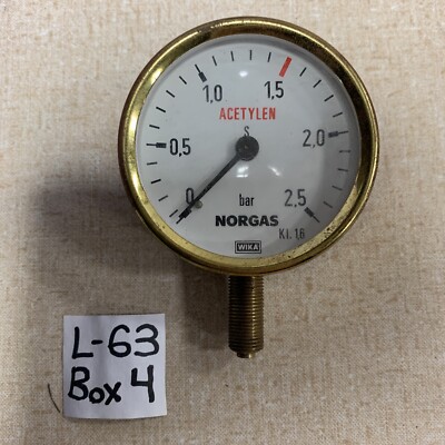 New Wika Gauge 212.20 160 0-2,5 bar 2.5 Bar 1/2'' 6-1/2'' New Out Of Box