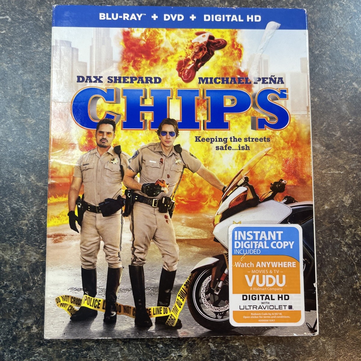 CHIPS Blu-ray & DVD Slipcover Michael Pena Dax Shepard Comedy