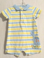 6 Month Just One Year Carter Boy Giggle-saurus Romper