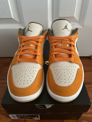Nike Jordan 1 Low Ceramic Orange Olive Size 8 DH6931-102 Green