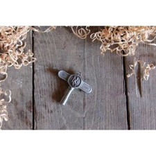 Noble & Cooley Drum Key Antique Silver