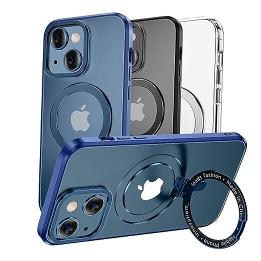 for iPhone 15 Case [Compatible with Magsafe] [with Magnetic Metal Blue