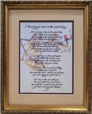 I heard your voice in the wind today Sympathy memorial picture
