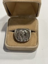 Vintage Egyptian Style Sterling Silver Ring 7.5