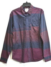 Levi Strauss  Co Mens Multicolor Long Sleeve Casual Button Down Shirt Small