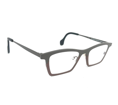 Theo Eyeglasses Frames MILLE+58 364 Brown Gray Rectangular Full