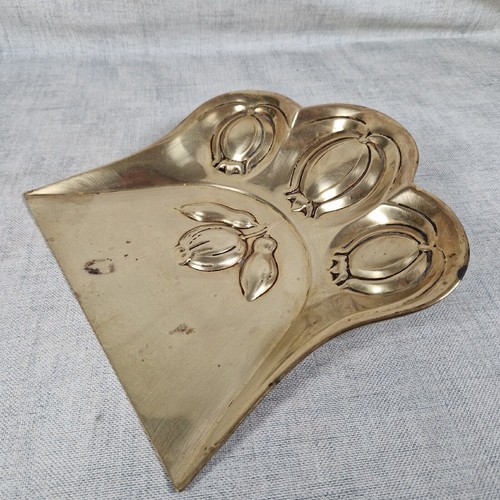 J S & S Joseph Sankey & Sons Copper Art Nouveau Crumb Scoop Tray Brass