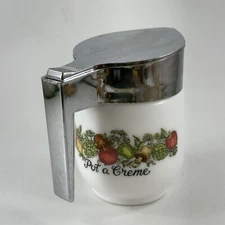 Corning Ware Gemco Creamer Pot A Creme Spice of Life Design Vintage